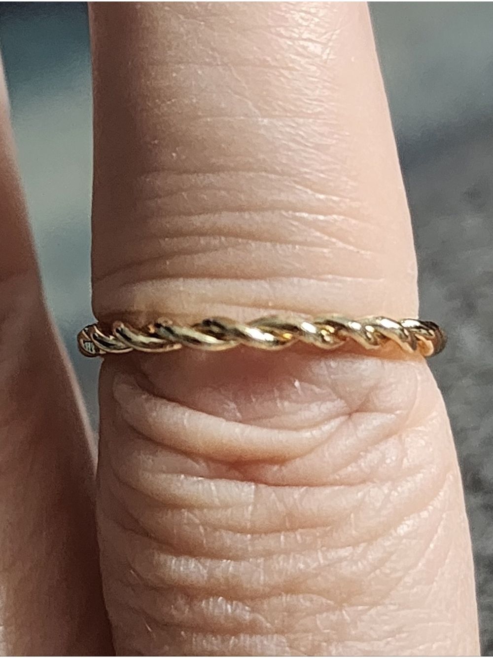 Goldtone Twisted Band Ring
